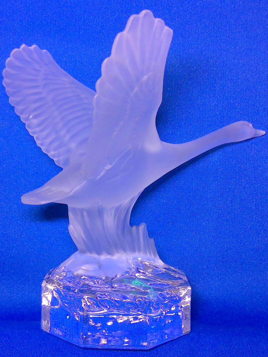 【骨董品】Goebel(ゲーベル)　クリスタルガラス　白鳥の置物　ドイツ製_画像3