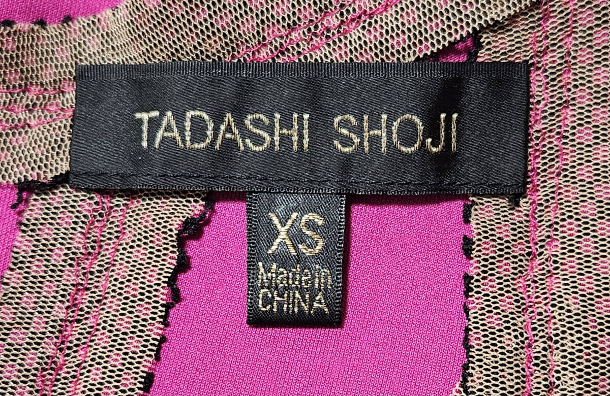 TADASHI SHOJI　タダシショージ　PINK & BLACK　ワンピース　「XS 」/ ７ー９号程度_画像10