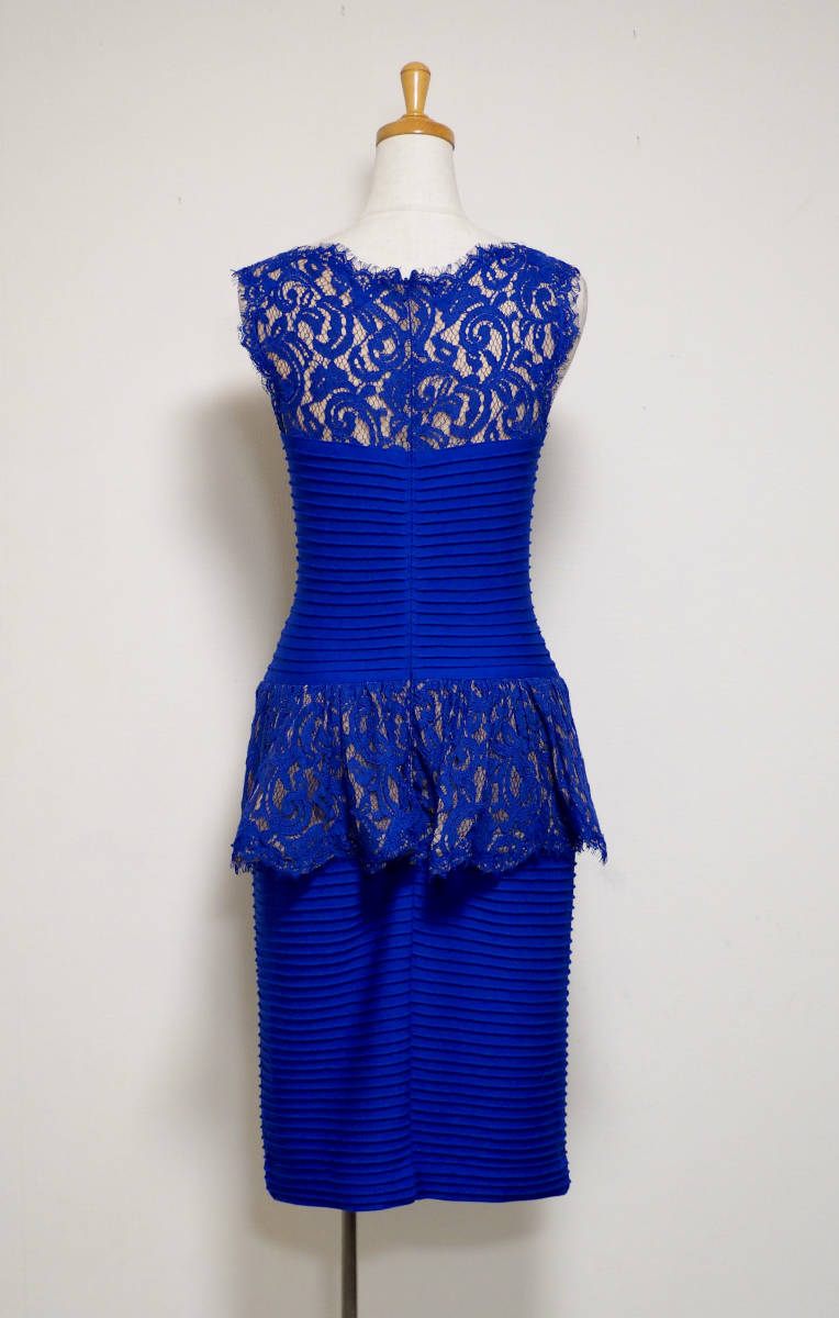 TADASHI SHOJI　タダシショージ　ROYAL BLUE & BEIGE　ワンピース　「S 」/ ９号程度_画像3