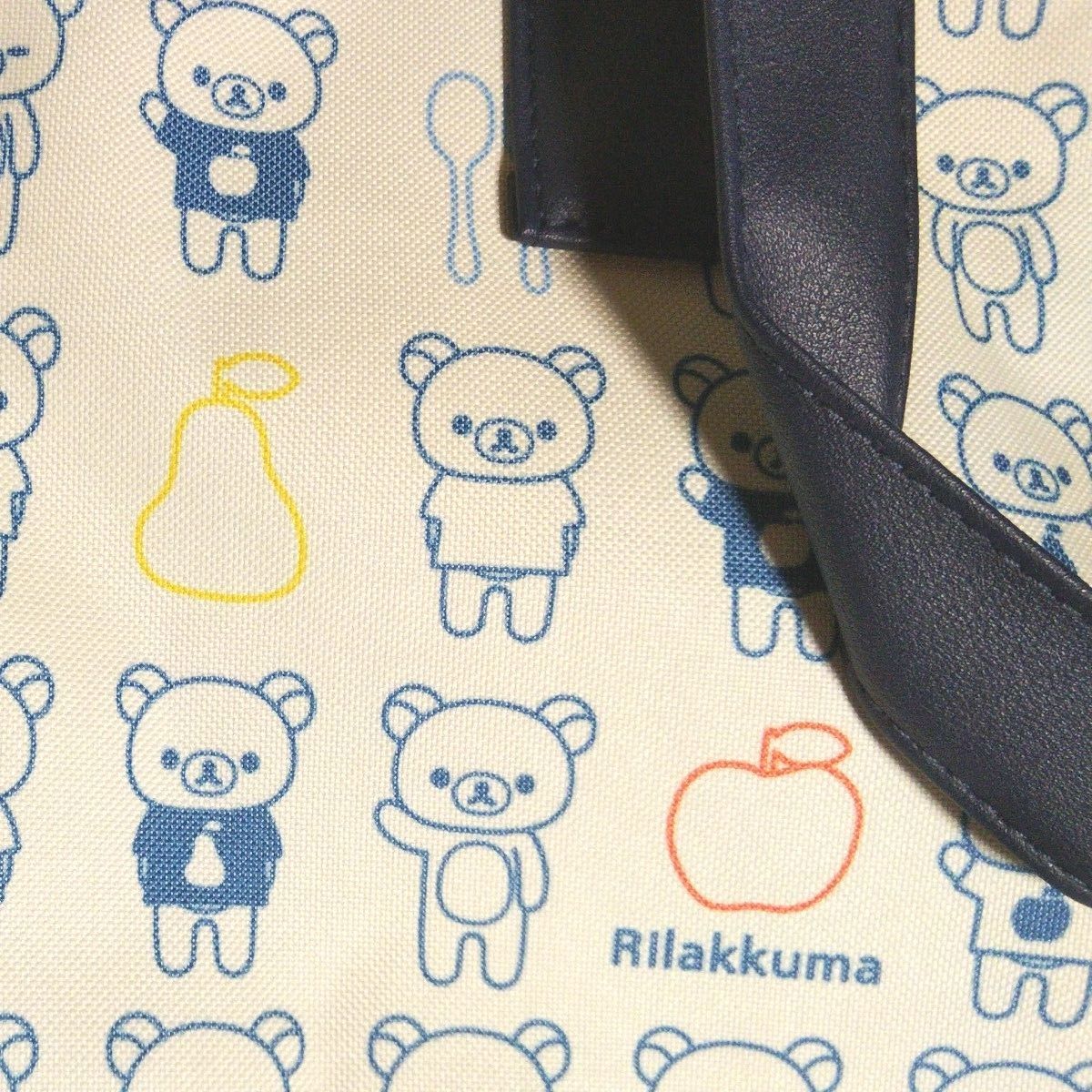 未使用　リラックマ　春のおでかけ トートバッグ　白 × 紺　Joshin　RILAKKUMA　バッグ　非売品　送料無料