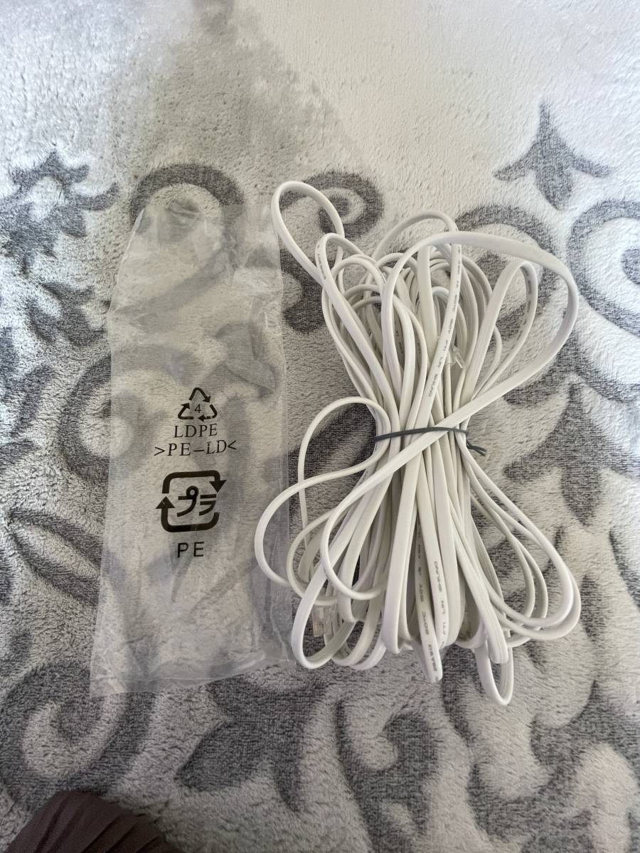  new goods unused * telephone line *28AWG* telephone cable * white * approximately 10m*300 jpy 