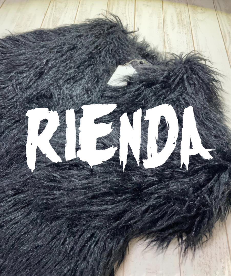新品タグ付き品【rienda】リエンダ FauxFurチベットファーミディコート ブラック Sサイズ_画像1