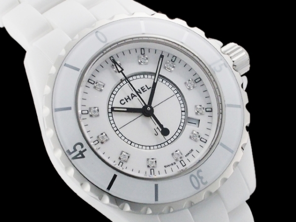  Chanel J12 33mm 12P original index diamond H1628 white ceramic Manufacturers repair settled 