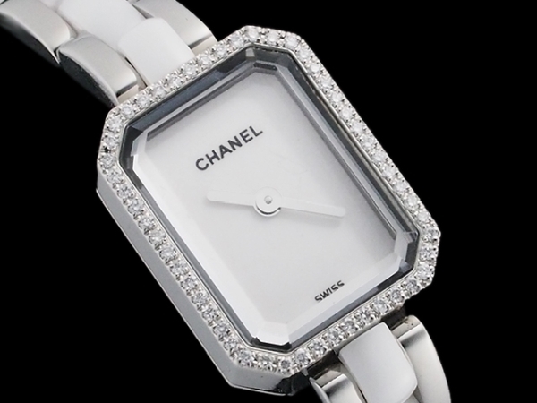 Chanel Premiere оригинальный бриллиантовая оправа H2132 белый керамика /SS отделка / производитель Total сервис settled 