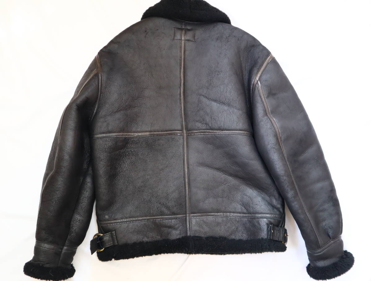 USA製 US SHEEPSKIN B-3 シープスキン ボンバージャケットムートン ジャケット 黒 size M_画像2