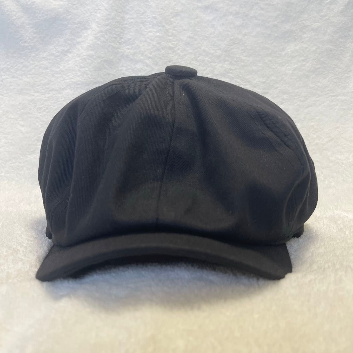 【再入荷】黒 ブラック キャスケット ハンチング 帽子 ユニセックス ハット オシャレ ベレー帽 シンプル コットン ユニセックス
