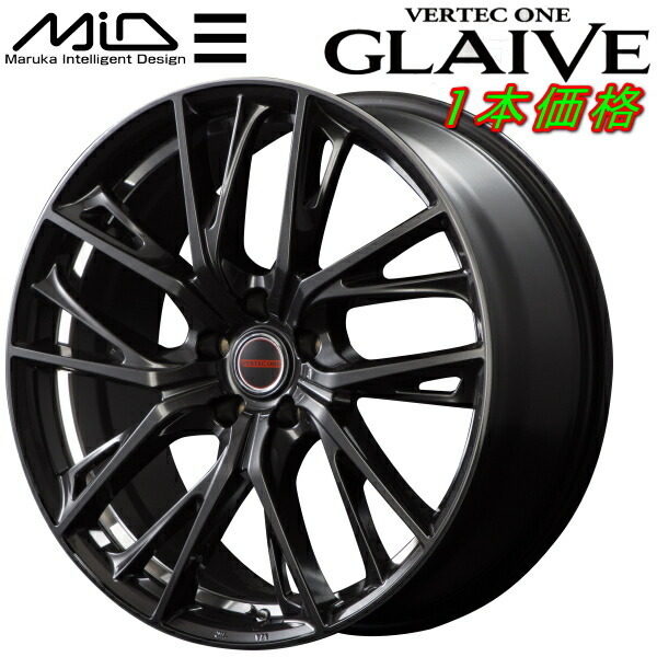 MID VERTEC ONE GLAIVE ホイール1本 ダイヤモンドブラック/リムエッジ＆アンダーカットDC 7.0-18 5H114.3+55_画像1