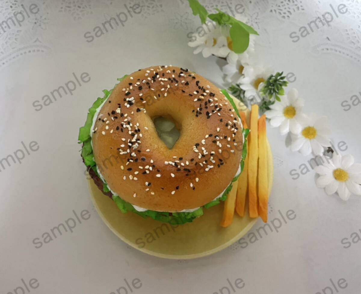 ハンバーガー　ベーグルバーガー　チーズバーガー　サンドイッチ_画像7