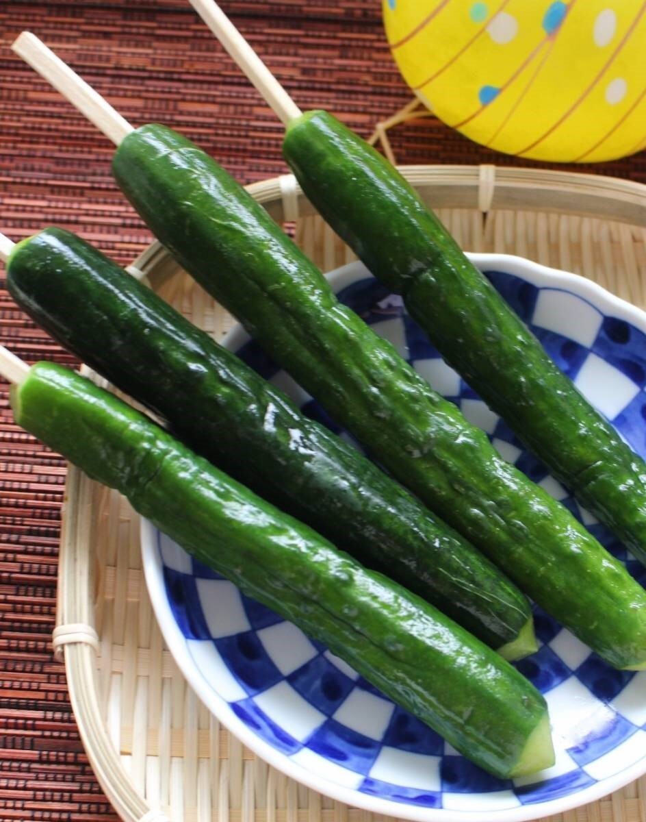 聖護院節成りキュウリ 京都伝統野菜 固定種 たね１０粒 ￥100スタート_サッとゆで冷やしたら、夏バテ防止に一役