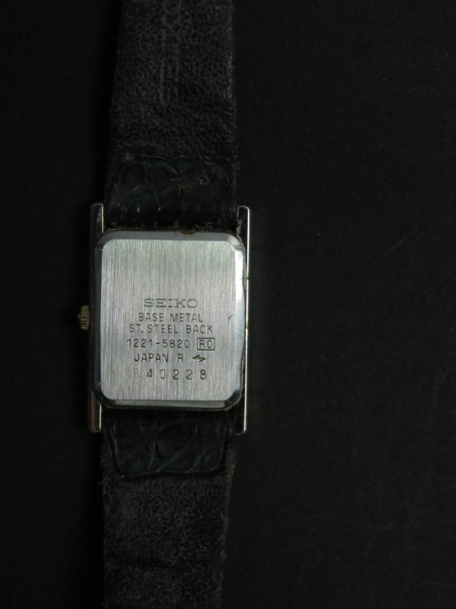 セイコー SEIKO エクセリーヌ EXCELINE クォーツ 3針 1221-5820 男性用 メンズ 腕時計 U731_画像5