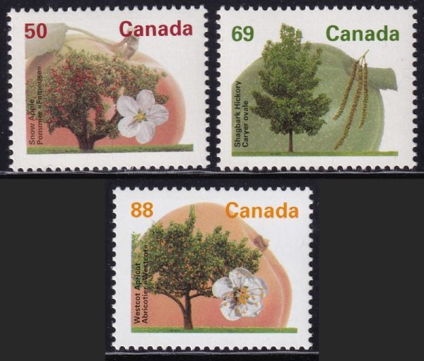 ca251 カナダ 1994 通常 植物 #1365,1369,1373_画像1