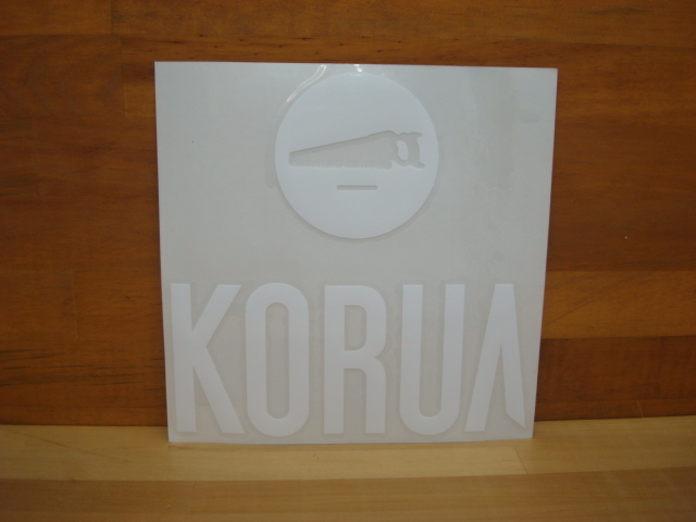新品KORUA SHAPES SNOWBOARD（コルアシェイプススノーボード）Sticker KORUA CI LOGO 20cm WHITEの画像1
