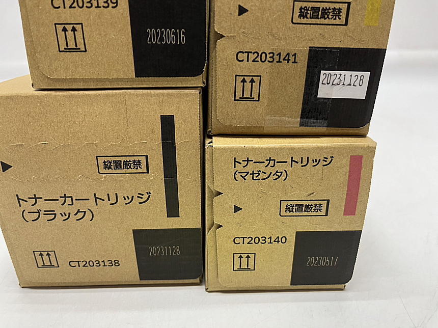 A-906【新品】富士フィルムビジネスイノベーション FUJIFILM　トナーカートリッジ　CT203138/CT203139/CT203140/CT203141 K/C/M/Y 4本 純正_画像2