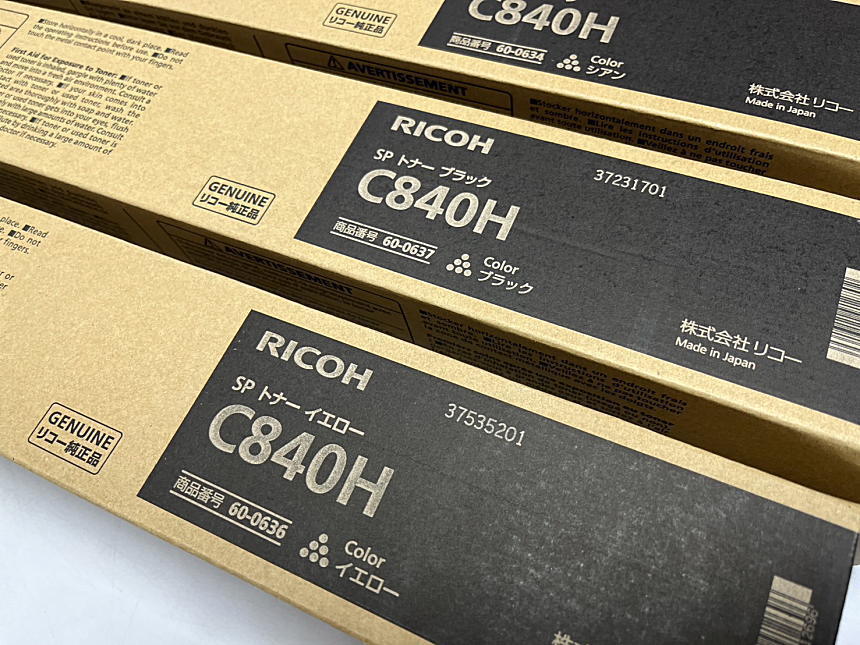 B-11【新品】リコー　RICOH　SPトナー　C840H　K/C/M/Y　ブラック/シアン/マゼンタ/イエロー　4色4本セット　純正_画像4