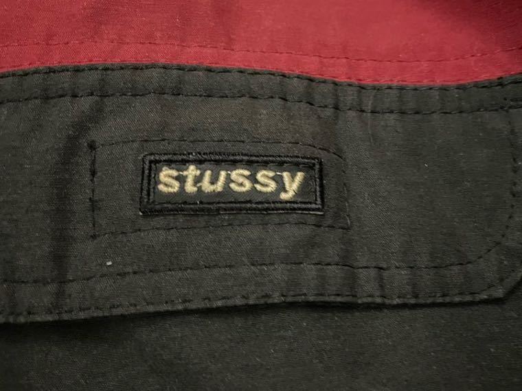 【USA製】Stussy Mountain Parker ステューシー マウンテンパーカー ジャケット パーカー ブルゾン レッド ブラック M 90 00年代 復刻タグ_画像4