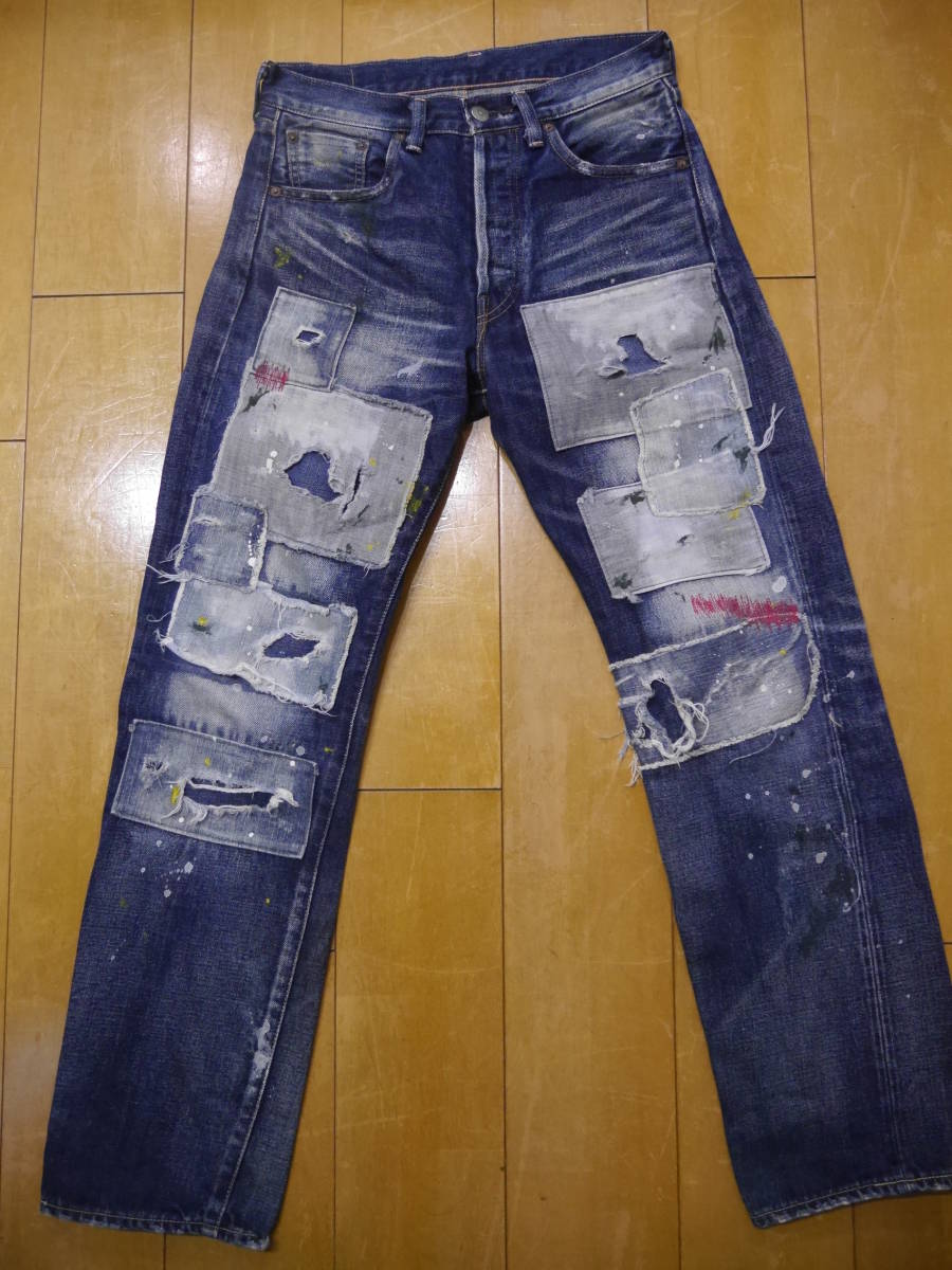 LEVI'S VINTAGE CLOTHING リーバイス LVC 55501-0061 レイバークラッシュド 501xx 55年モデル w31 美品 日本製_画像1