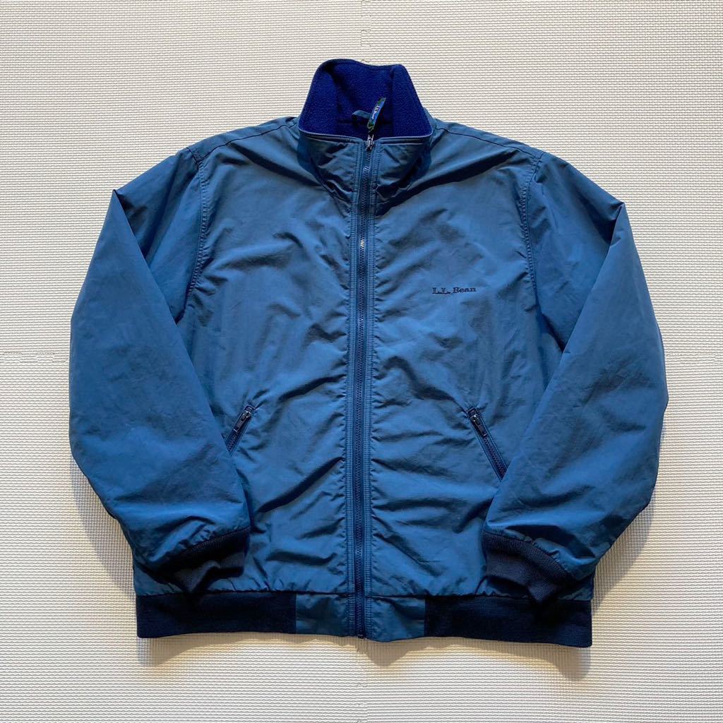 80s 90s L.L.Bean エルエルビーン WARM UP JACKET ウォームアップ ジャケット フリース ナイロン L_画像1