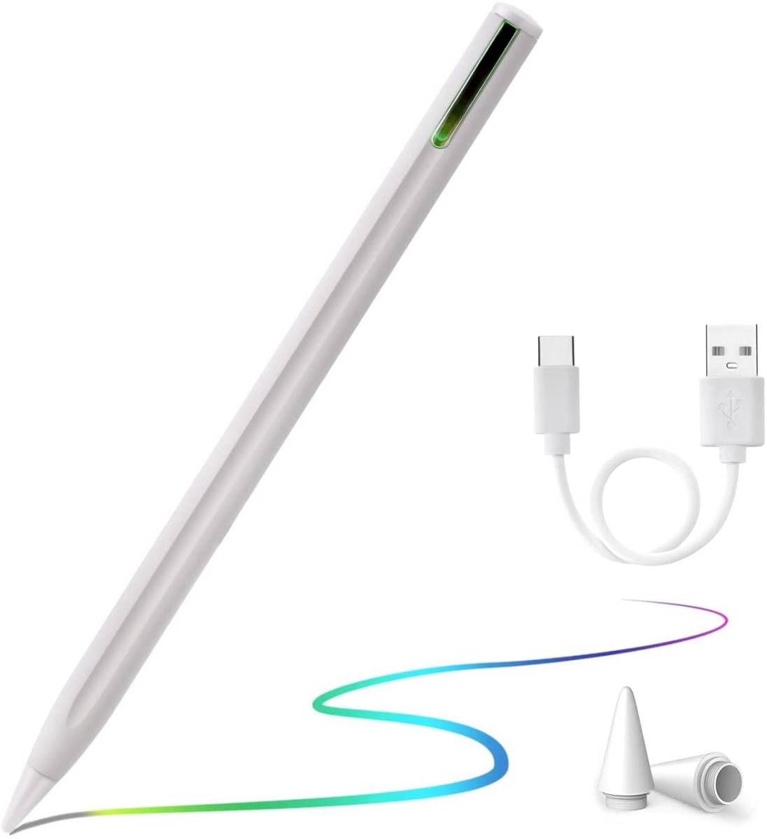 ipad ペンシル 第9世代対応 傾き感知 超高感度 タッチペン iPad ペン 極細アップルペンシル ペン先_画像7