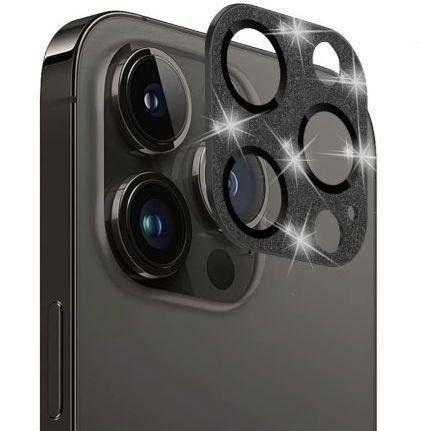 10%off!!iPhone15pro15promaxカメラ保護フィルムブラックきらきら カメラカバー レンズ保護 カメラフィルム