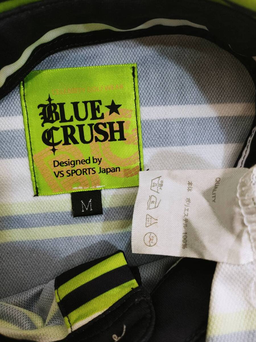美品の方 BLUE CRUSH ブルークラッシュ ボーダー半袖ゴルフシャツ_画像3