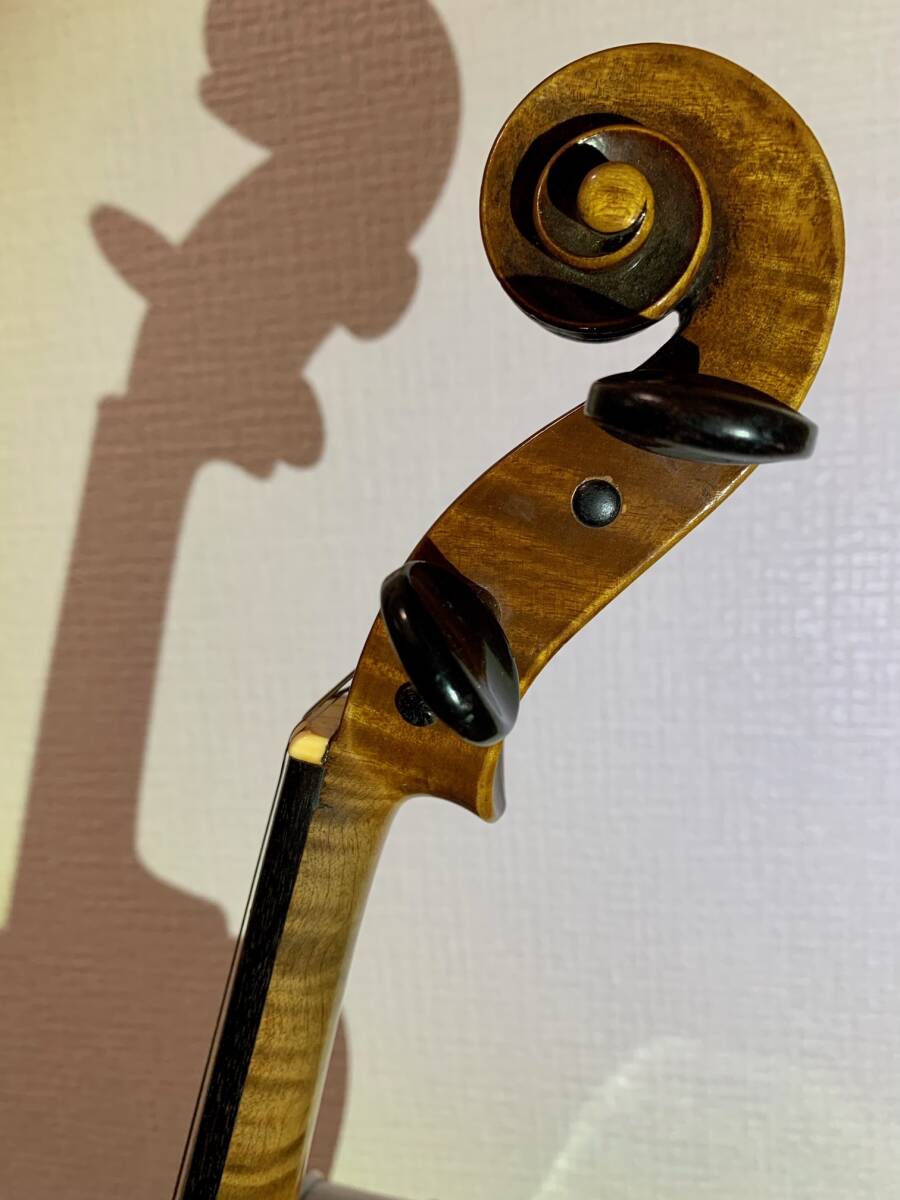 古い　イタリア　4/4バイオリン　トラ杢_画像6