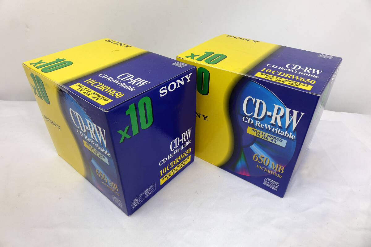 SONY CD-RW 650MB 10CDRW650 10枚×2箱 未使用品 即決_画像1