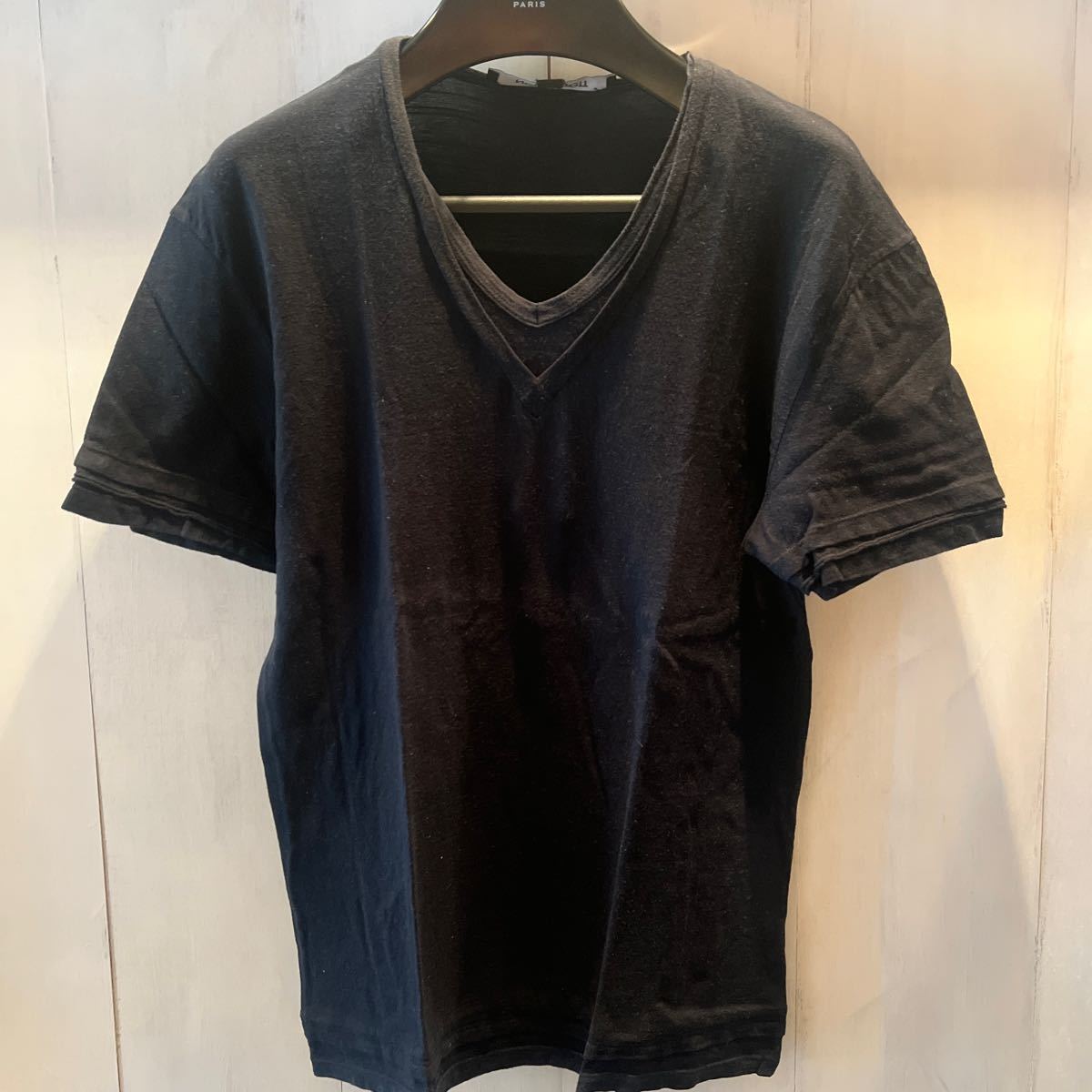 NEIL BARRETT ニールバレット　Ｖネック　半袖Tシャツ　カットソー　ブラック　Sサイズ　イタリア製　桜井和寿着用　黒_画像1