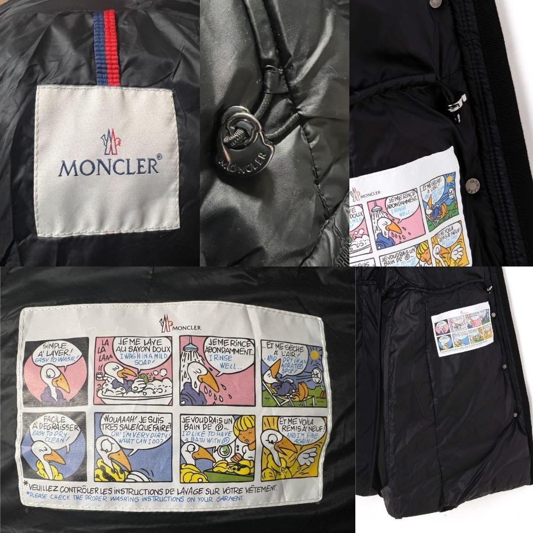 未使用☆MONCLER HERMIFUR エルミファー フォックスファー TG3 ブラック色 ダウンジャケット_画像7