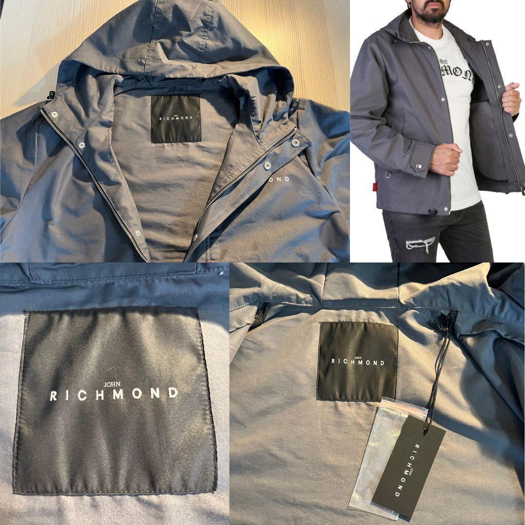 未使用・本物保証 JOHN RICCHMOND ナイロンパーカー XXL グレー 未使用・本物保証 JOHN RICCHMOND ナイロンパーカー XXL グレー