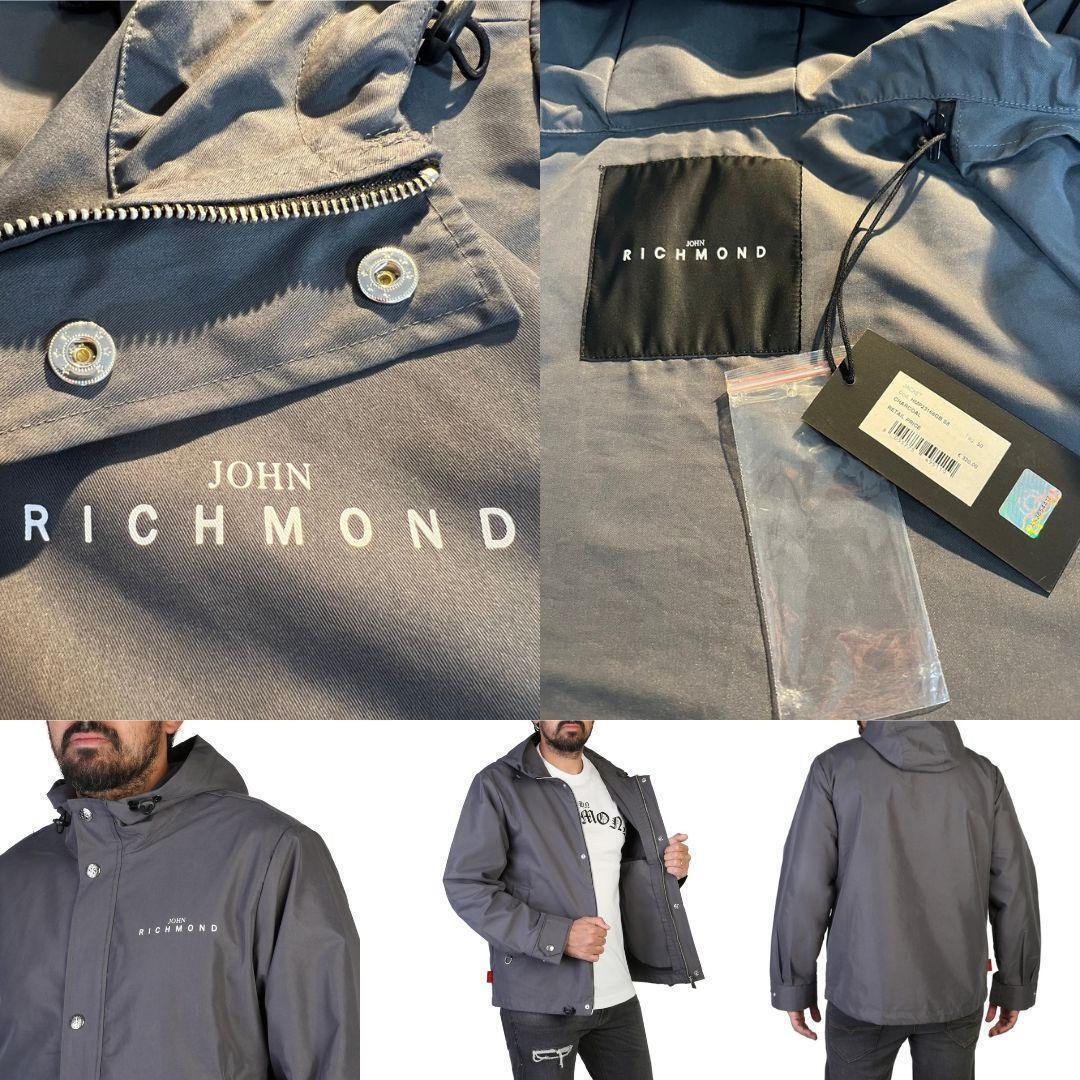 未使用・本物保証 JOHN RICCHMOND ナイロンパーカー XXL グレー 未使用・本物保証 JOHN RICCHMOND ナイロンパーカー XXL グレー
