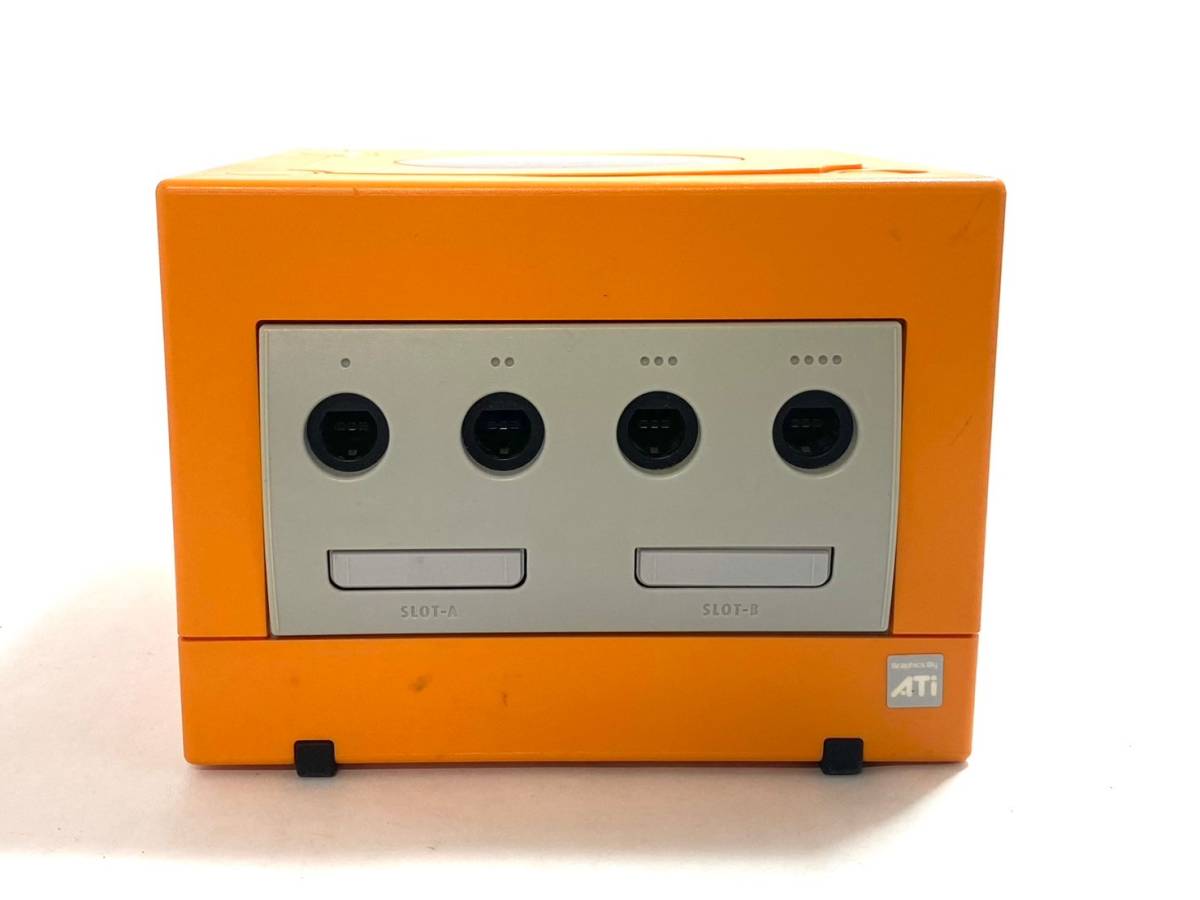 ★【通電のみ確認済】Nintendo/ニンテンドー ゲームキューブ DOL-001 本体 オレンジ 任天堂 GAMECUBE (45630IR2)_画像3