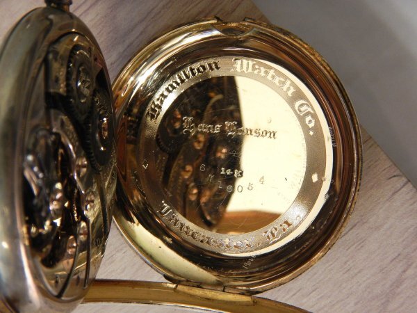 6109 希少売切り☆ Hamilton 920 14K pocket watch 46㎜ 59.1g 23石 懐中時計 スモセコ 手巻き アンティーク ハミルトン_画像8