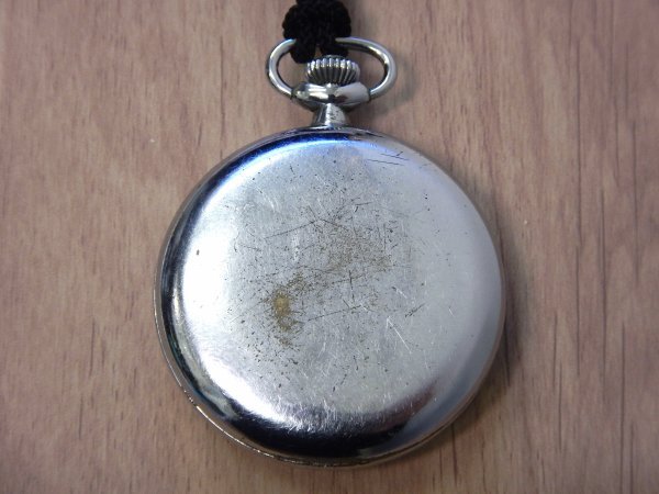 6114 希少売切り☆ SEIKOSHA pocket watch 43.7㎜ 58.7g 懐中時計 黒文字盤 クロノグラフ スモセコ 手巻き アンティーク 精工舎_画像7