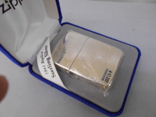 1941レプリカSTERLING Silver 純銀　Zippo　ジッポーカー限定品001/200 　2004年製 未使用　レア番号_画像7