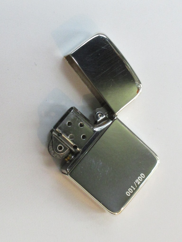 1941レプリカSTERLING Silver 純銀　Zippo　ジッポーカー限定品001/200 　2004年製 未使用　レア番号_画像4