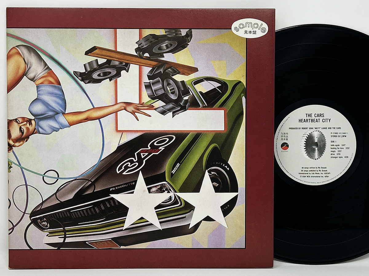 JPN 初回プレス 見本盤 STEREO LP★THE CARS / HEARTBEAT CITY★カーズ / ハートビート・シティ★80's 名盤_画像1