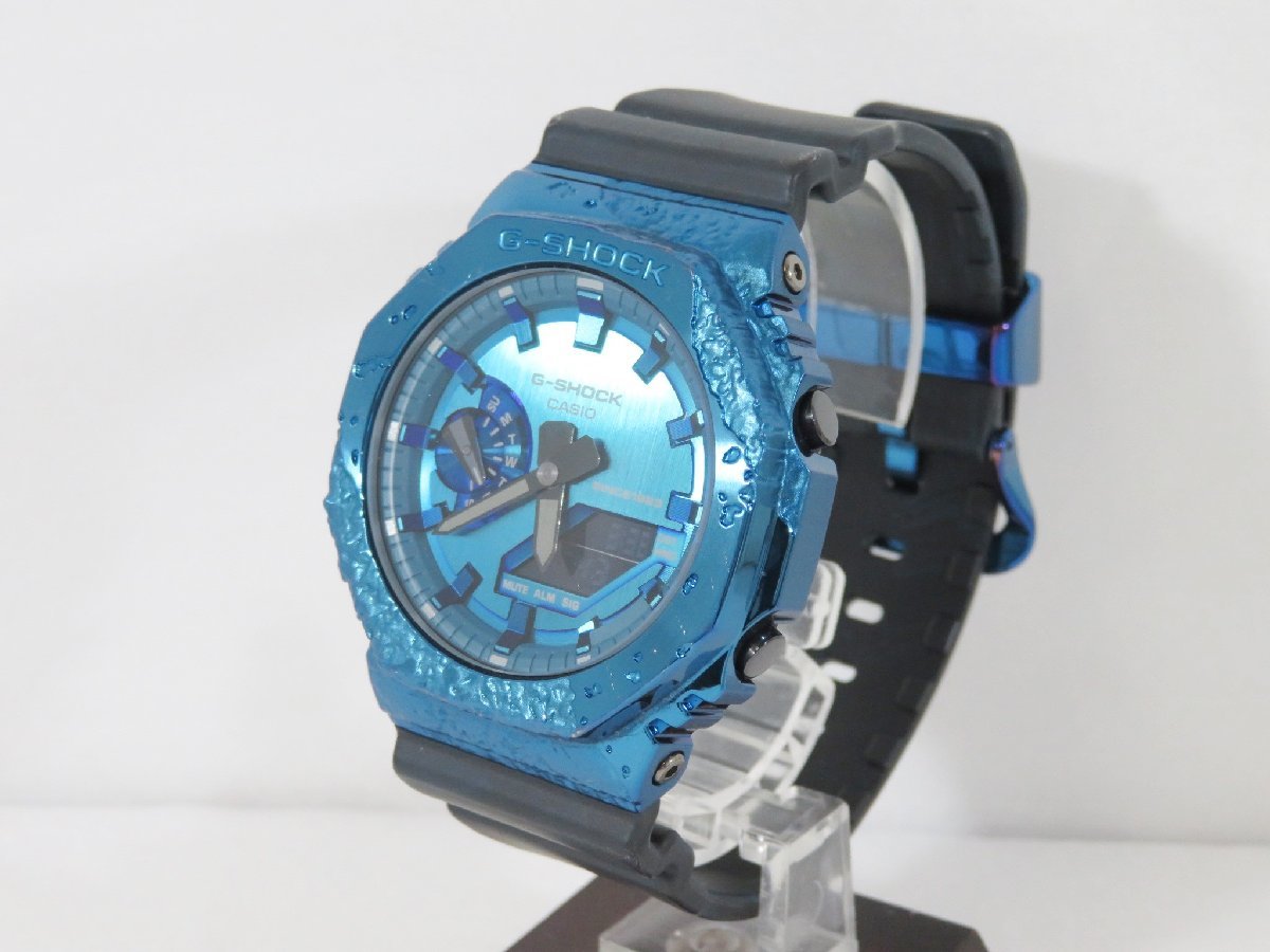 ◆CASIO カシオ G-SHOCK Gショック 40周年 アドヴェンチャラーズストーン GM-2140GEM-2AJR ブルーメタル 腕時計_画像4