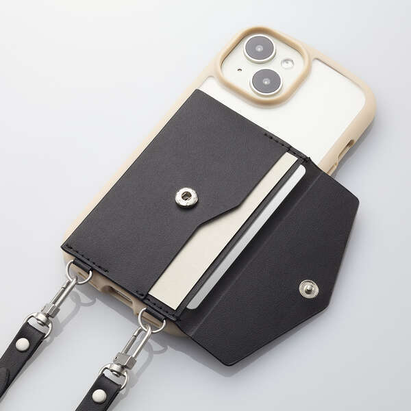  smart phone for shoulder strap removed possible card-case attaching sewing line . not elegant leather material . use : P-STSDCDPLBK