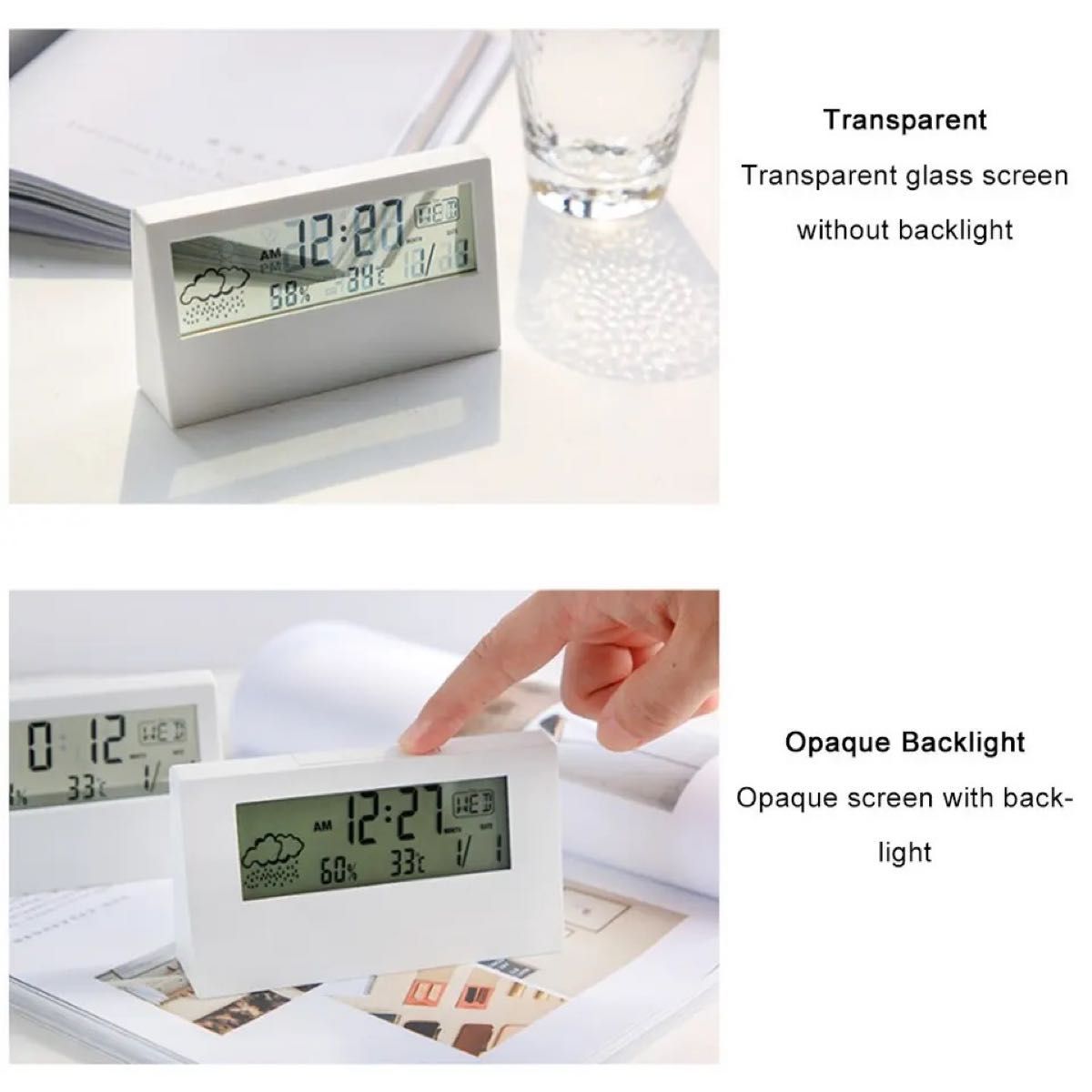 各サイト最安値！温湿度計 デジタル時計 おしゃれ 置き時計 デジタル 電池式 置時計 目覚まし時計