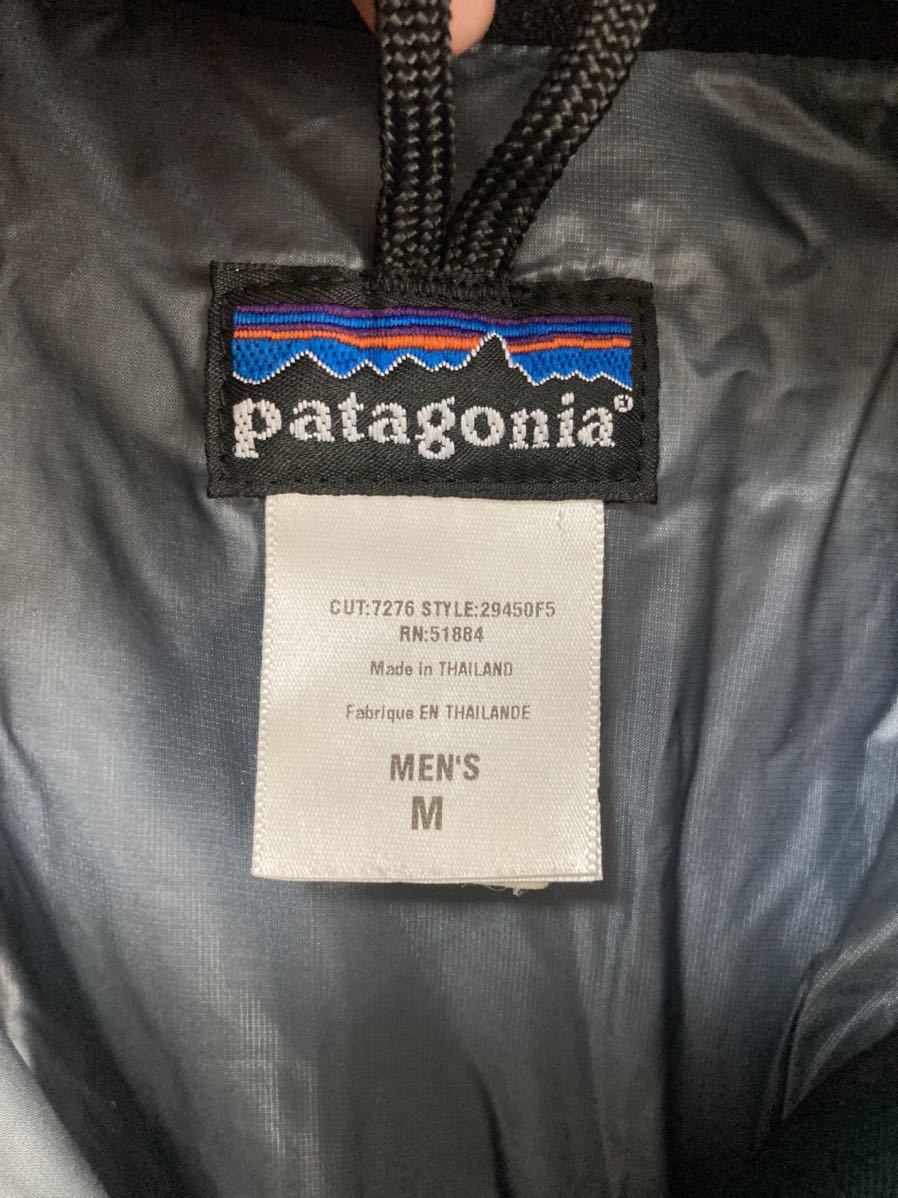 05年製 patagonia パタゴニア 中綿 ジャケット フード着脱可 ブラック 黒 メンズM☆90sダスパーカー パフボール パフジャケット ビンテージ_画像4