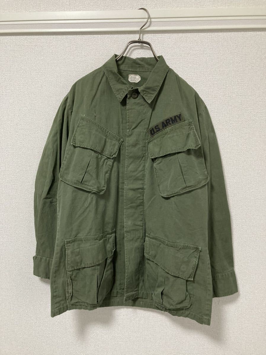 60s 米軍実物 ジャングルファティーグ ジャケット リップストップ 5th US ARMY ミリタリー ビンテージ サイズS-SHORT☆70s M-65_画像1