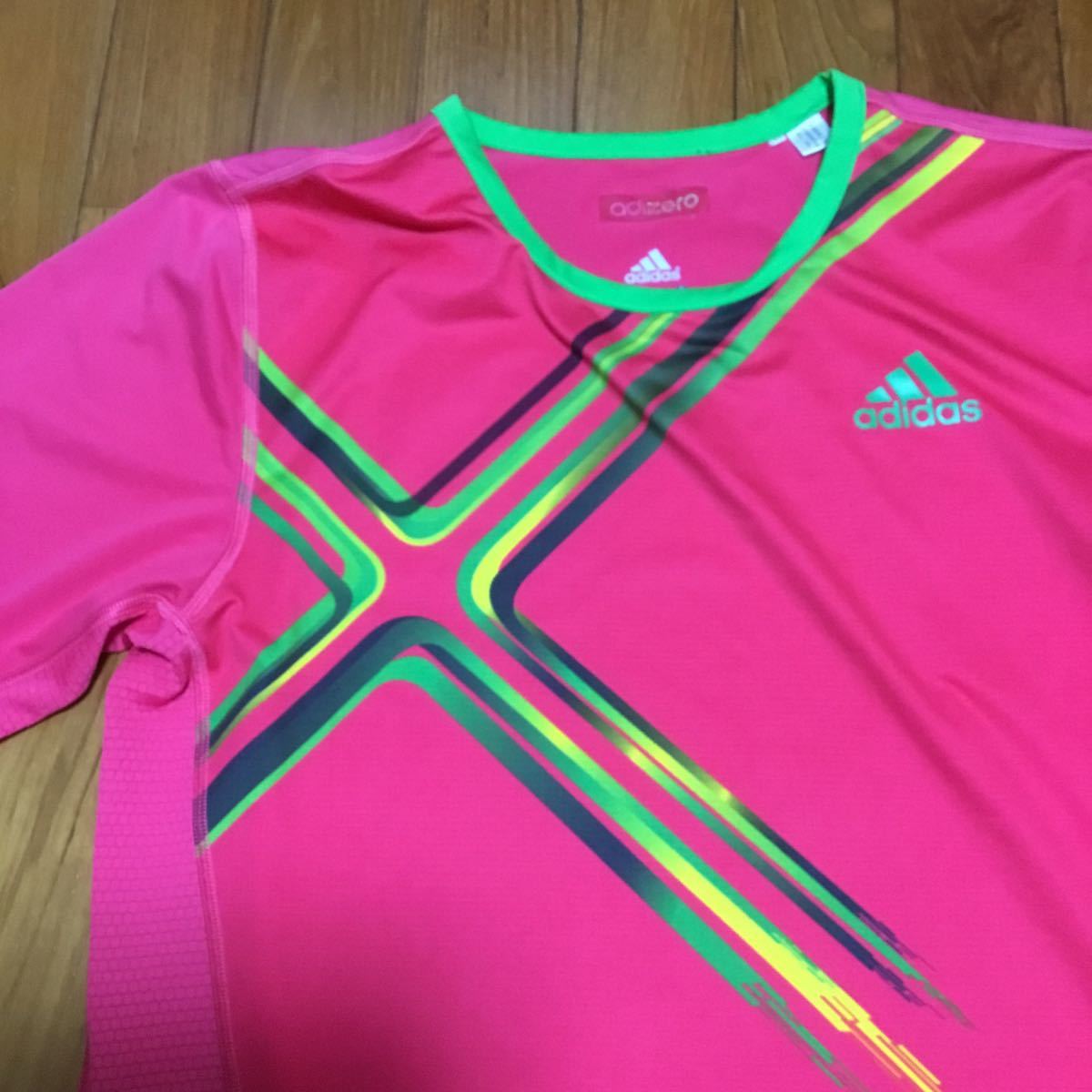 adidas アディダス 半袖Tシャツ FORMOTION テニス ランニング　メンズ　サイズL ピンク_画像5