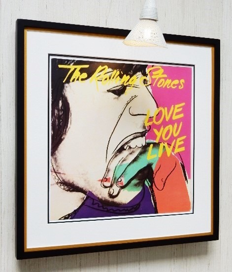 ローリング・ストーンズ/ウォーホル アートワーク/1977/Love You Live/Andy Warhol/ミック・ジャガー/Rolling Stones/Framed Album Cover_画像6