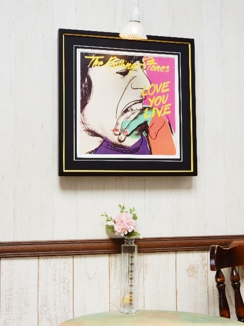 ローリング・ストーンズ/ウォーホル アートワーク/1977/Love You Live/Andy Warhol/ミック・ジャガー/Rolling Stones/Framed Album Cover_画像4