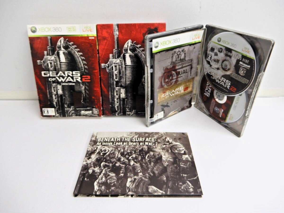 046Z785★【中古品】【XBOX360 ソフト】 GEARS OF WAR 2/3 Limited Edition_画像2