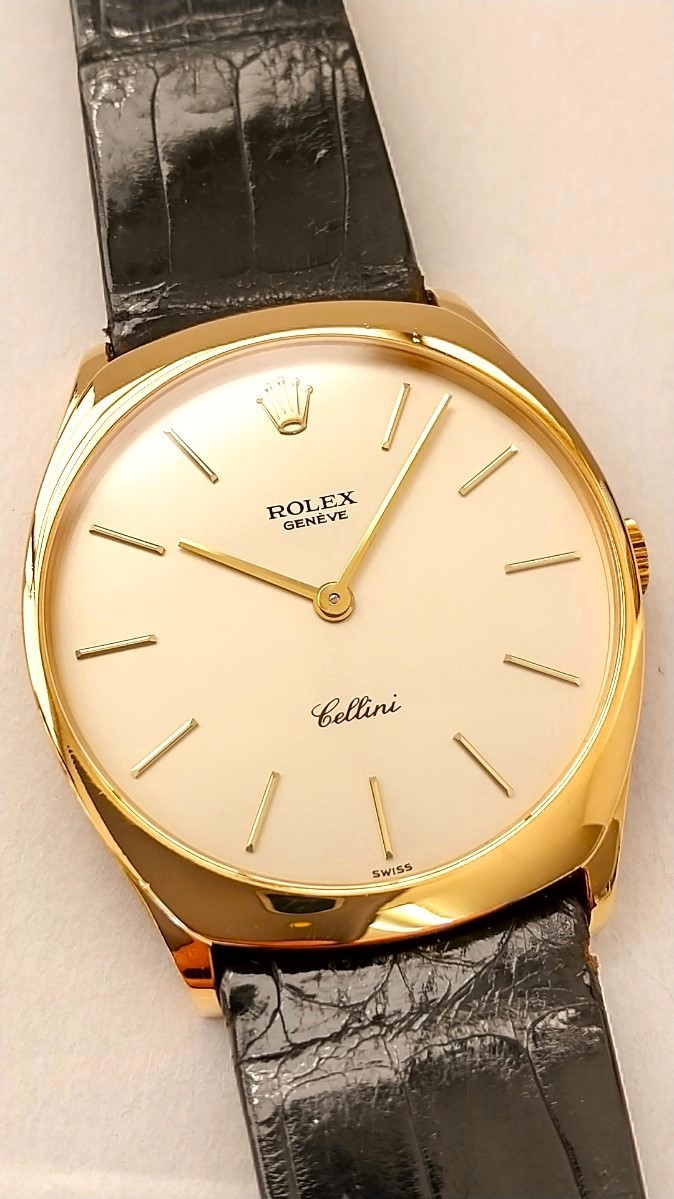 Косметические продукты! Rolex Rolex Chelini 4133 Мужская рука -вдваина 18K 750 OH ・