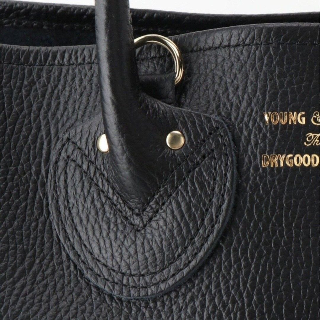 YOUNG&OLSEN ヤングアンドオルセン EMBOSSED LEATHER HAVERSACK ブラック