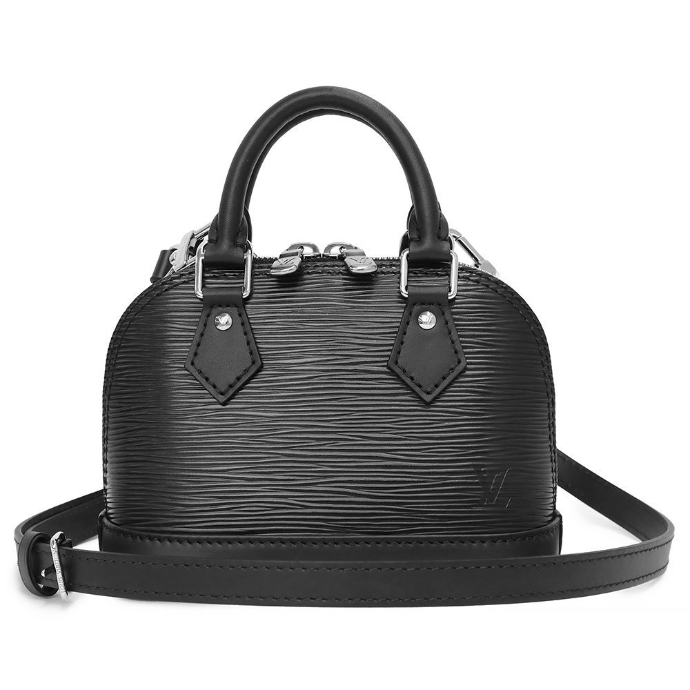 （新品・未使用品）ルイ ヴィトン LOUIS VUITTON ナノ アルマ 2WAY ショルダー ハンドバッグ エピレザー ブラック 黒 シルバー金具 M81945