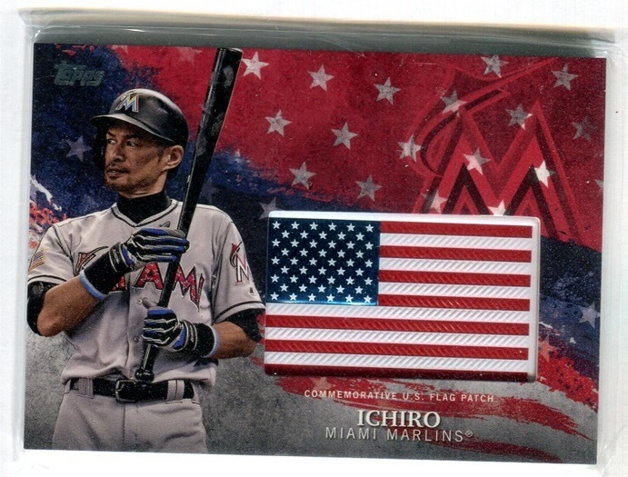 【MLB】2018 Topps『イチロー(ICHIRO)』 MLB Independence Day U.S. Flag 17/25 25枚限定の画像1