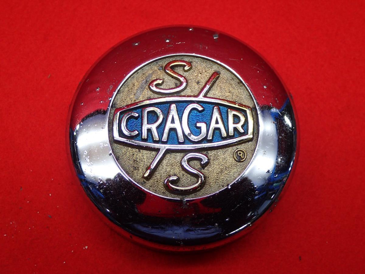 【 絶版品 当時物 】 1枚 クレーガー CRAGAR 社外 中古 センターキャップ センターカバー エンブレム 高速有鉛 街道レーサー 　cap_画像1